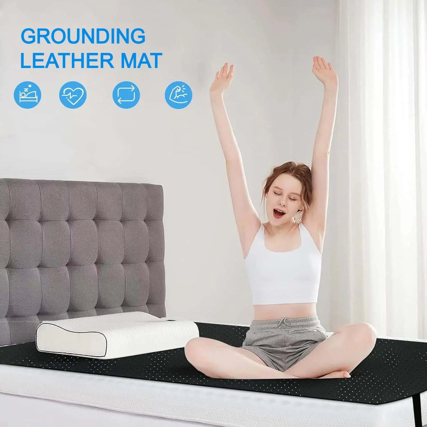 Conductive Carbon Faux Leather Grounding Mat Combo