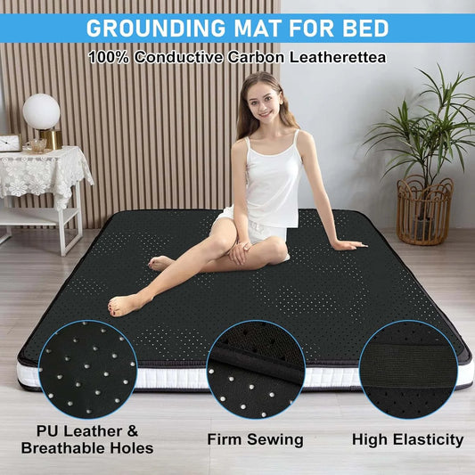 Conductive Carbon Faux Leather Grounding Mat Combo