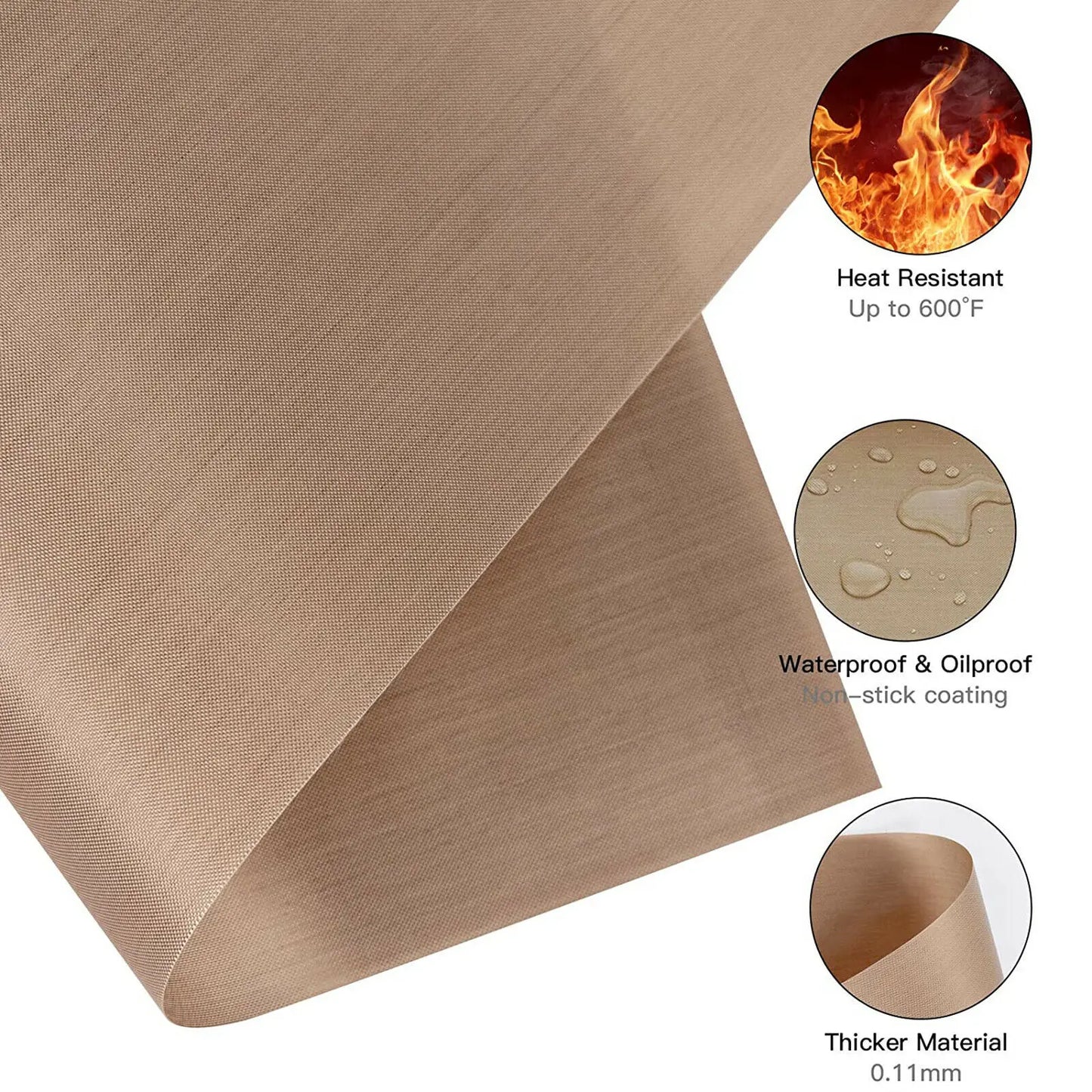 3pcs 12X16" Reusable Heat Resistant Baking Sheets