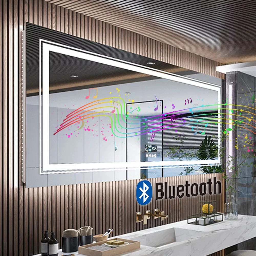 Smart Mirror with Dimmable Lights & 3 Colors