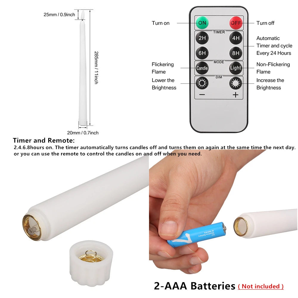 Flameless Flickering Battery Operated Tea Lights Candle with Remote