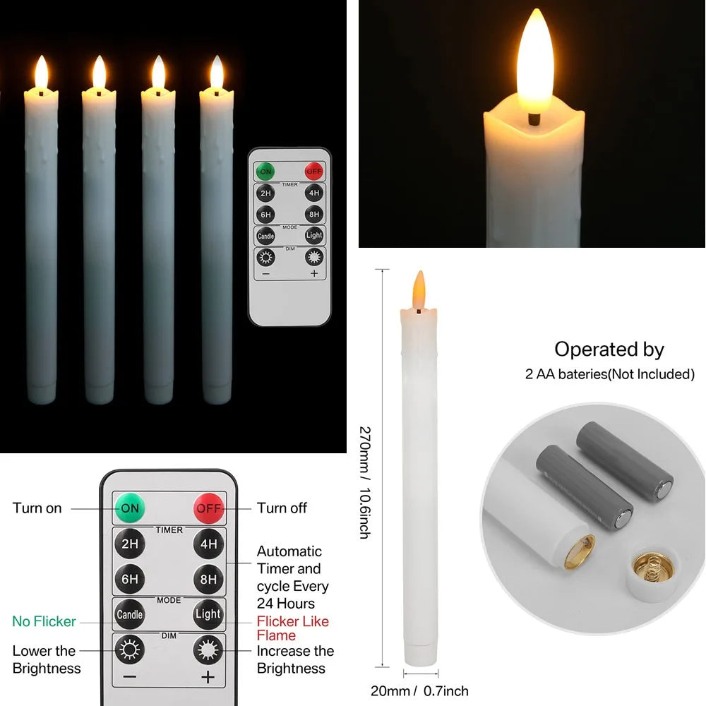 Flameless Flickering Battery Operated Tea Lights Candle with Remote