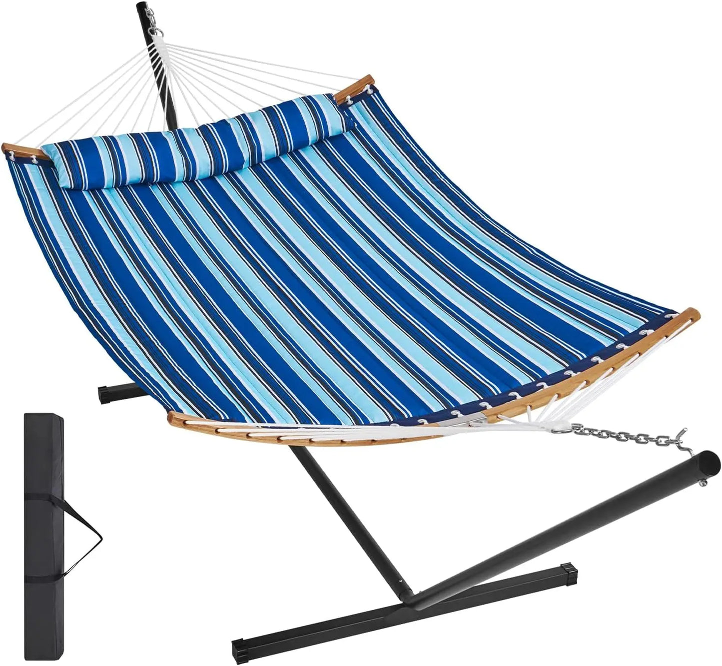 Heavy Duty Free Standing Double Hammock with Stand Outdoor