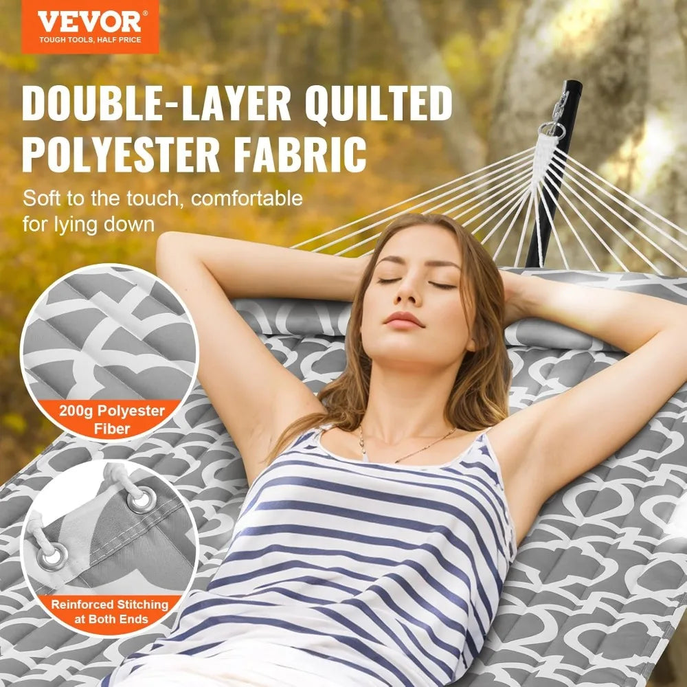 Heavy Duty Free Standing Double Hammock with Stand Outdoor