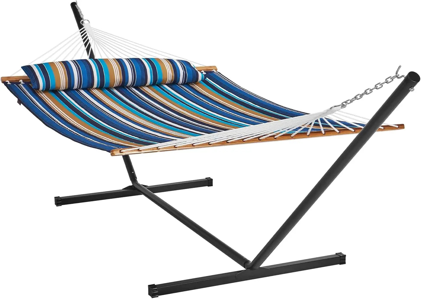 Heavy Duty Free Standing Double Hammock with Stand Outdoor