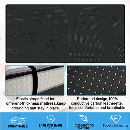 Conductive Carbon Faux Leather Grounding Mat Combo