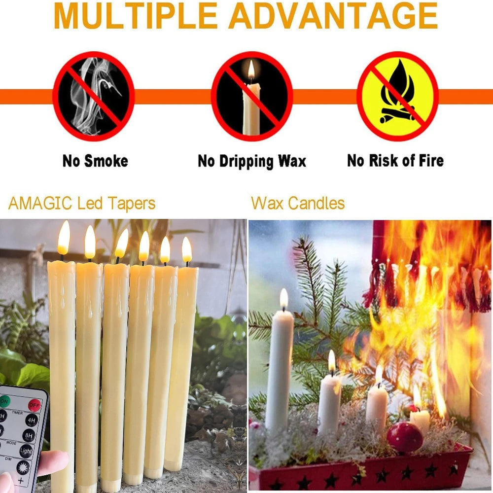 Flameless Flickering Battery Operated Tea Lights Candle with Remote