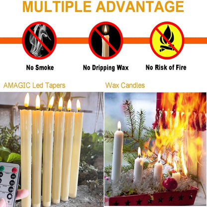 Flameless Flickering Battery Operated Tea Lights Candle with Remote