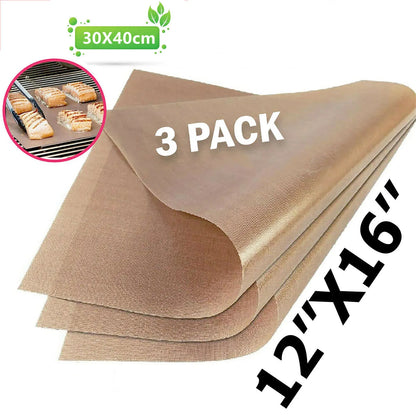 3pcs 12X16" Reusable Heat Resistant Baking Sheets