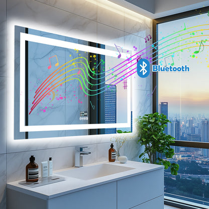 Smart Mirror with Dimmable Lights & 3 Colors